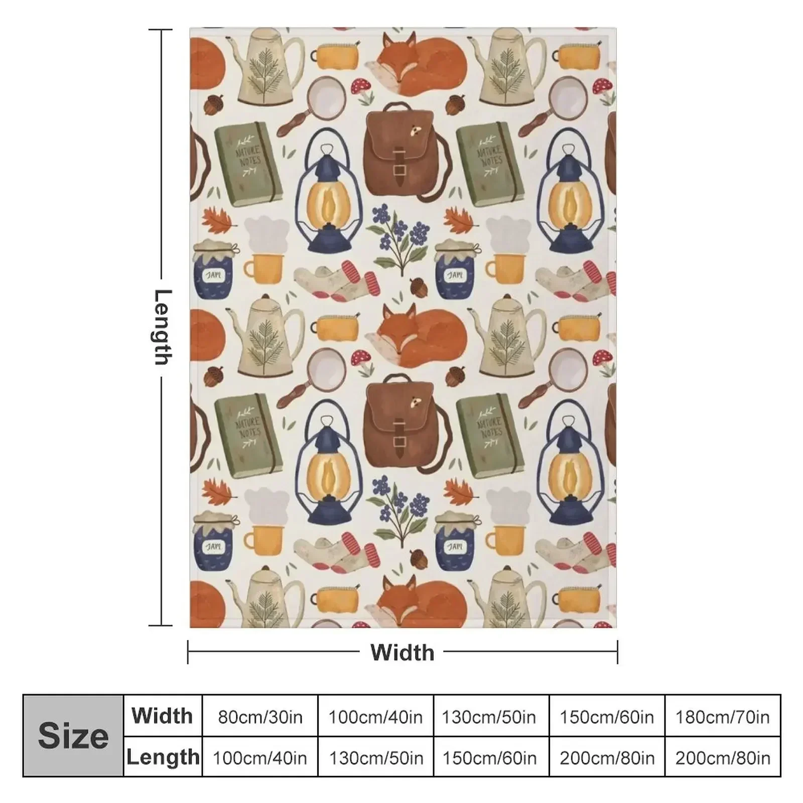 Woodland Wanderings Throw Blanket couch cozy soft plush fuzzy picnic outdoor blanket