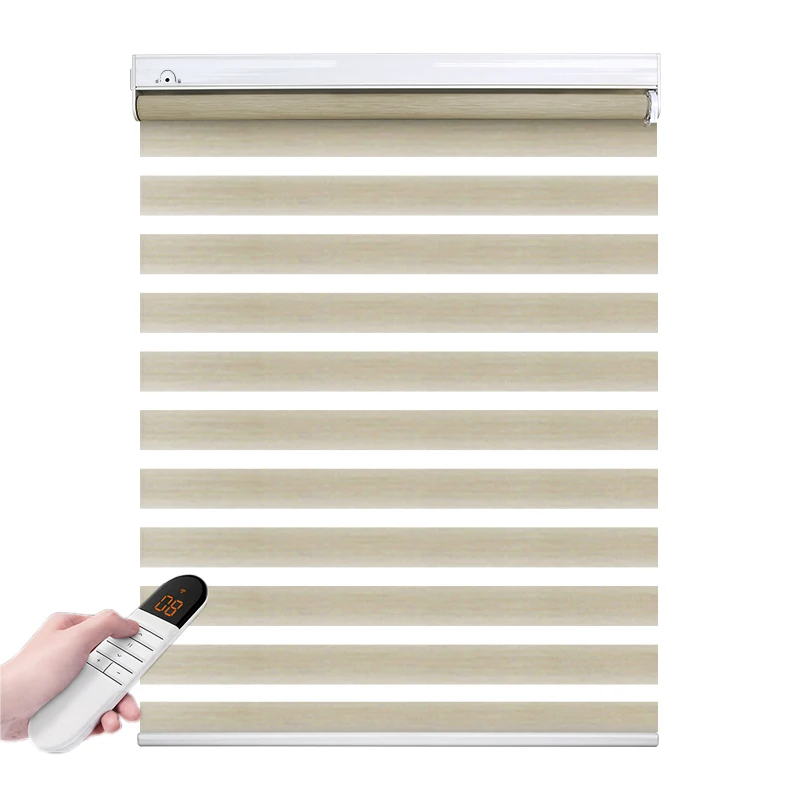Sunfree gauze Electric Zebra blinds white Valance Double layer design sun shade window roller blinds for bathroom Living room