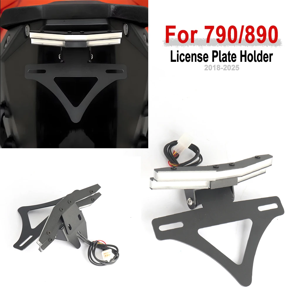 

NEW Motorcycle Rear Short Tail Stock License Plate Holder Tailstock Bracket Kit For 790 890 Duk 2018-2025