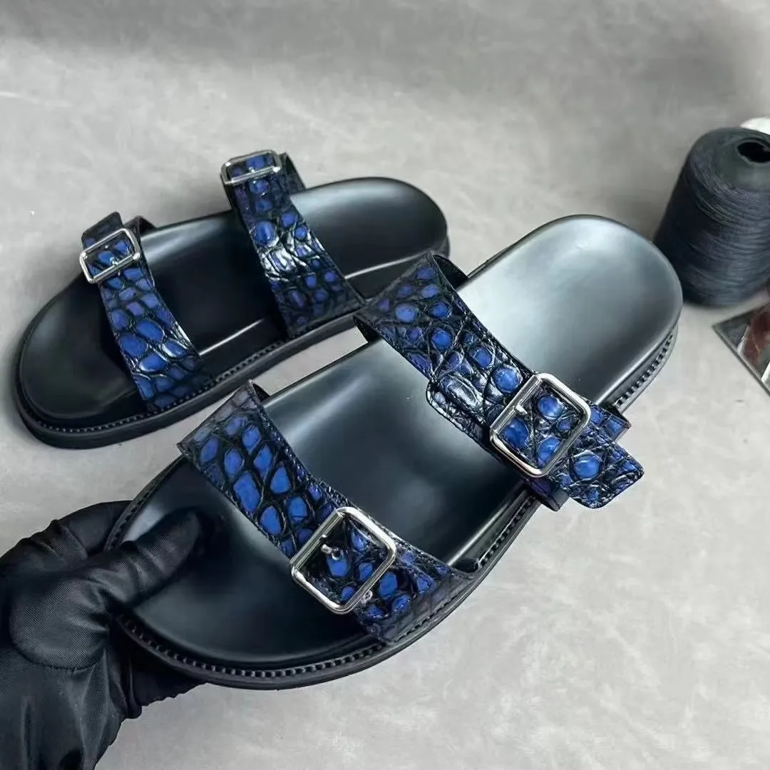 yinhang new men crocodile shoes Flip-flops sandals slipper male