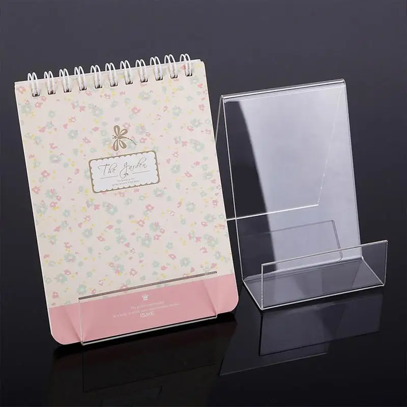 5Pcs Clear Acrylic Book Stand With Ledge Clear Acrylic Book Display Easel For Displaying Books Pictures Albums Comic Books