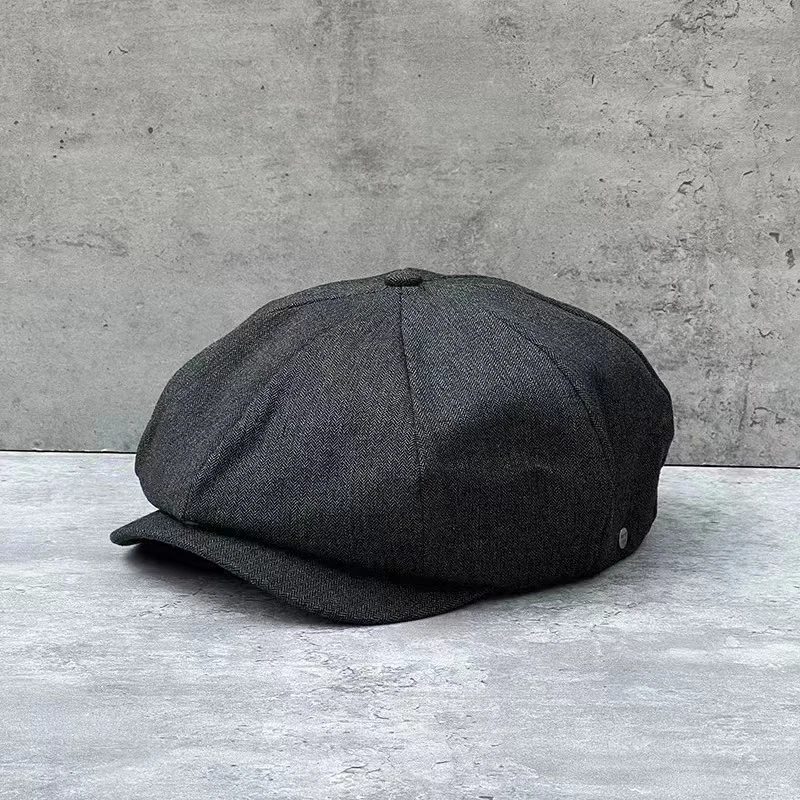 2024 Big Size Cotton Newsboy Caps Men Spring Summer Thin Breathable Beret Women Casual Hat Unisex Sweat Octagonal Hats 63CM