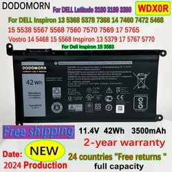 WDX0R Laptop Battery For DELL Vostro 14-5468 14-5471 14-3480/15-5568 5581 3583 Inspiron 13 15 5000/7000 Series Batteries WDXOR