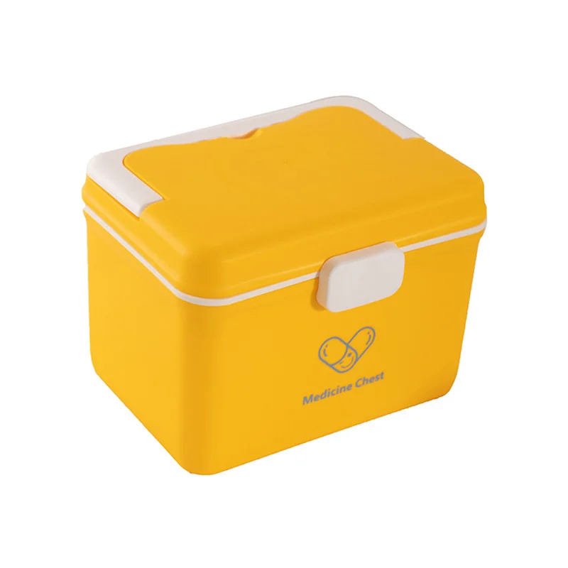 Double Deck Medicine Box for Household Use Large Capacity Medicine Box Emergency Medical Care Medical Storage Cases Plastic