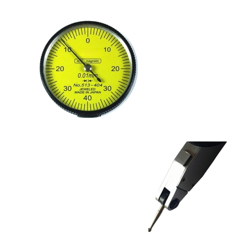 Picture 6: CNC Lever Table Dial Indicator 0-0.8mm 0.01mm Gauge Scale Metric Dovetail Rails Indicator Measuring Tool 513-404