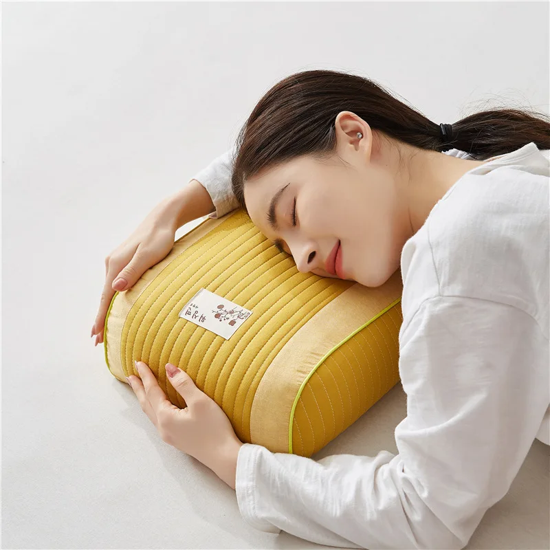 New Stone Washed Buckwheat Double-Piece Neck Pillow Buckwheat Improve Sleeping Nap Small High Pillow