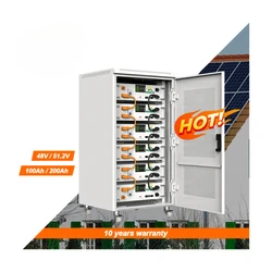 New Energy Stacking 5Kwh, 10Kwh, 15Kwh, 20Kwh, 48V and 51.2V Solar Lifepo4 Lithium Battery Cabinets for Household Energy Storage