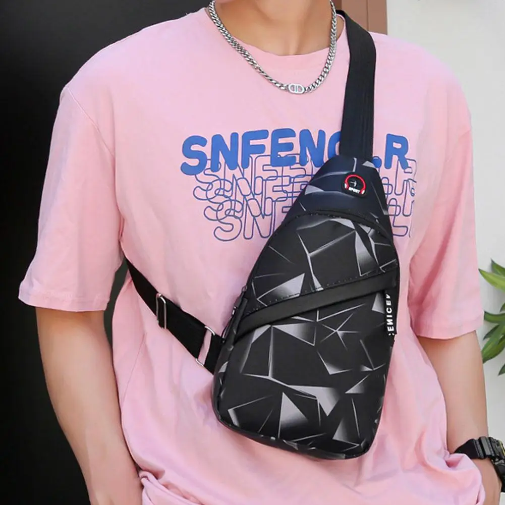 Chest Bag Men's Casual Waterproof Crossbody Bag Trendy Sports Bag Multifunctional Small Bag Shoulder Bag Korean Chest Bag 1pcs