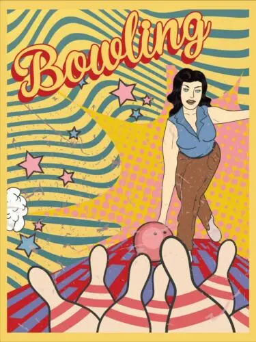 Bowling Wall Plaque Vintage Metal Sign tin sign