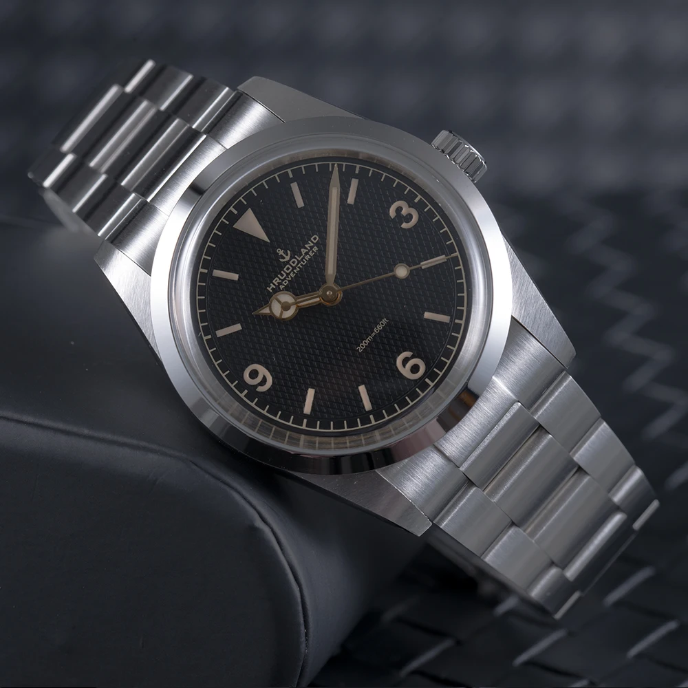 Hruodland 2025 36mm Retro Fashion Automatic Mechanical Men Dress Watches Sapphire Stainless Steel Diving Watch reloj hombre