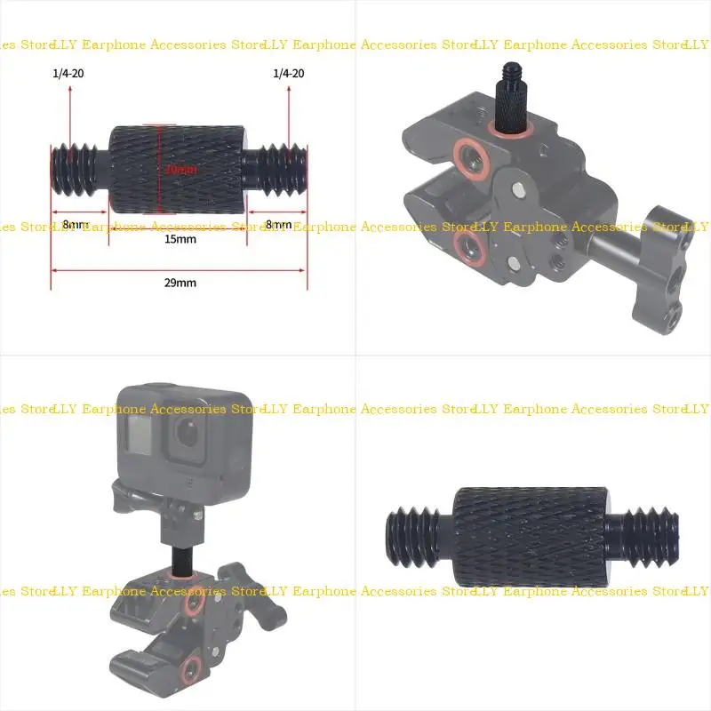 462E Double Sided Standard 1/4 Screw Mounting Thread Converters Screw for Cameras