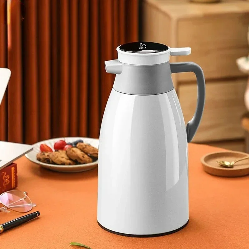 New Practical Coffee Thermos Digital Display Vacuum Flasks Large Capacity Hot Water Bottle Household Thermos Coffee Tea Kettle