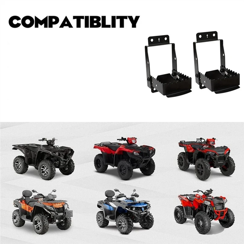 Universal ATV Foot Rest Rear Passenger Footrests 4 Wheel Car Foot Pegs Passenger Anti-Slip Footrests