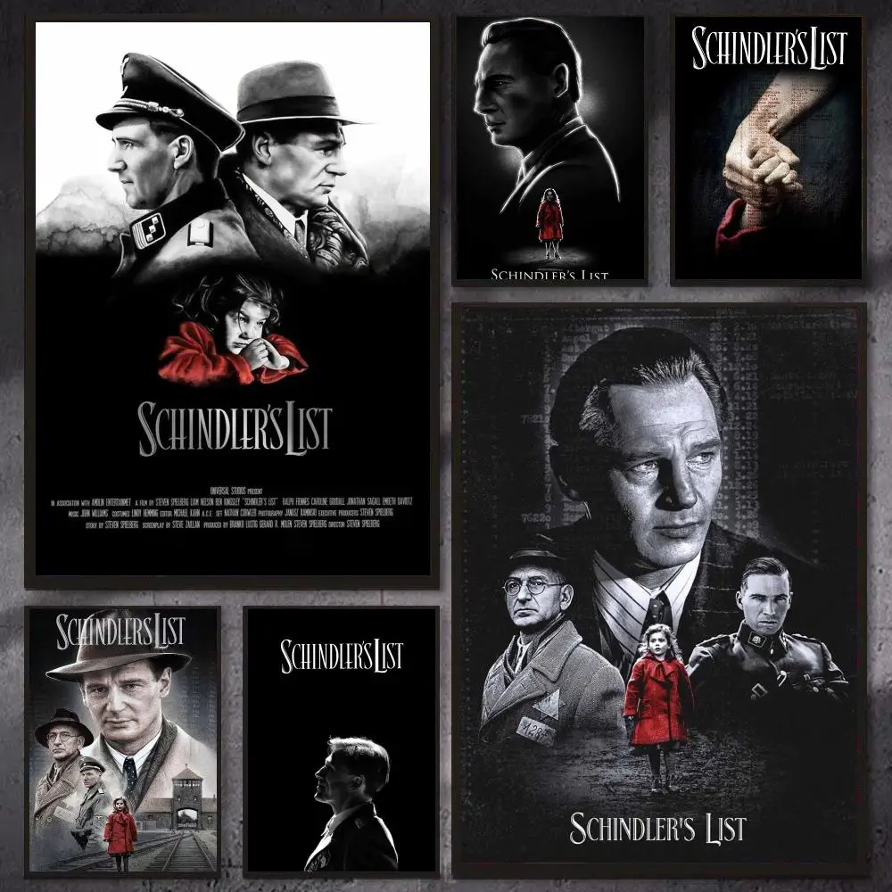Classic Movie S-Schindlers List Poster PP Wall Art Prints Poster for Dorm Room Apartment Home Office Room Decor Gift Waterproof