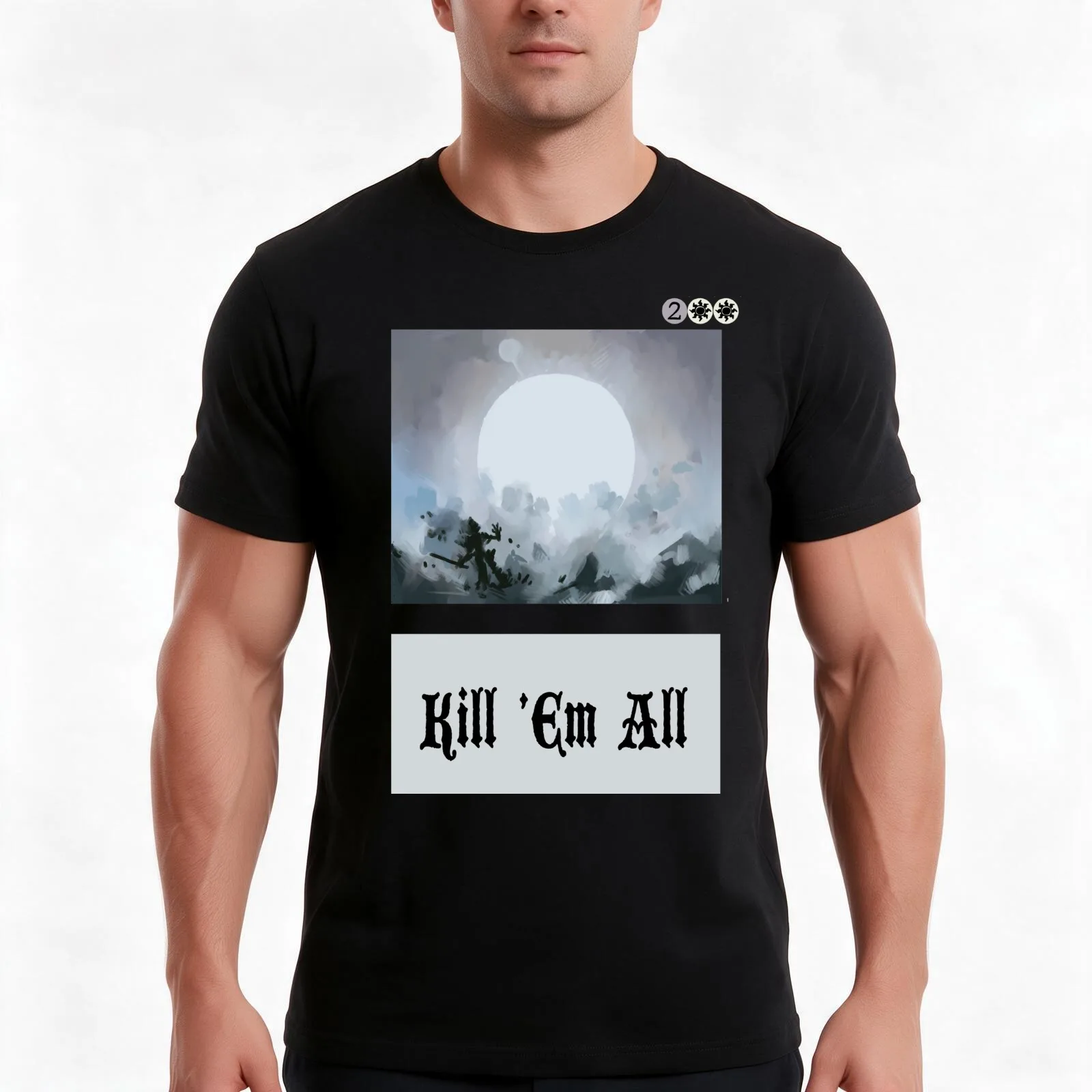 Wrath T-Shirt, Summer Casual Cotton Tee, Oversized Streetwear Tops, Vintage Graphic Print, Loose Fit Short Sleeve, 100% Cotton