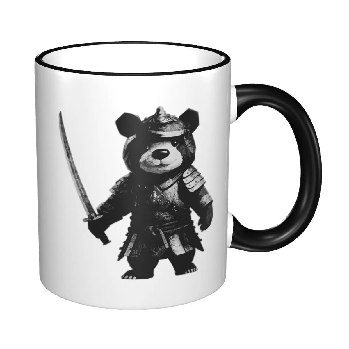 

Samurai Bear Mug Funny Ceramic Coffee Cups Tea Mugs Milk Cup Drinkware Gifts for Friends
