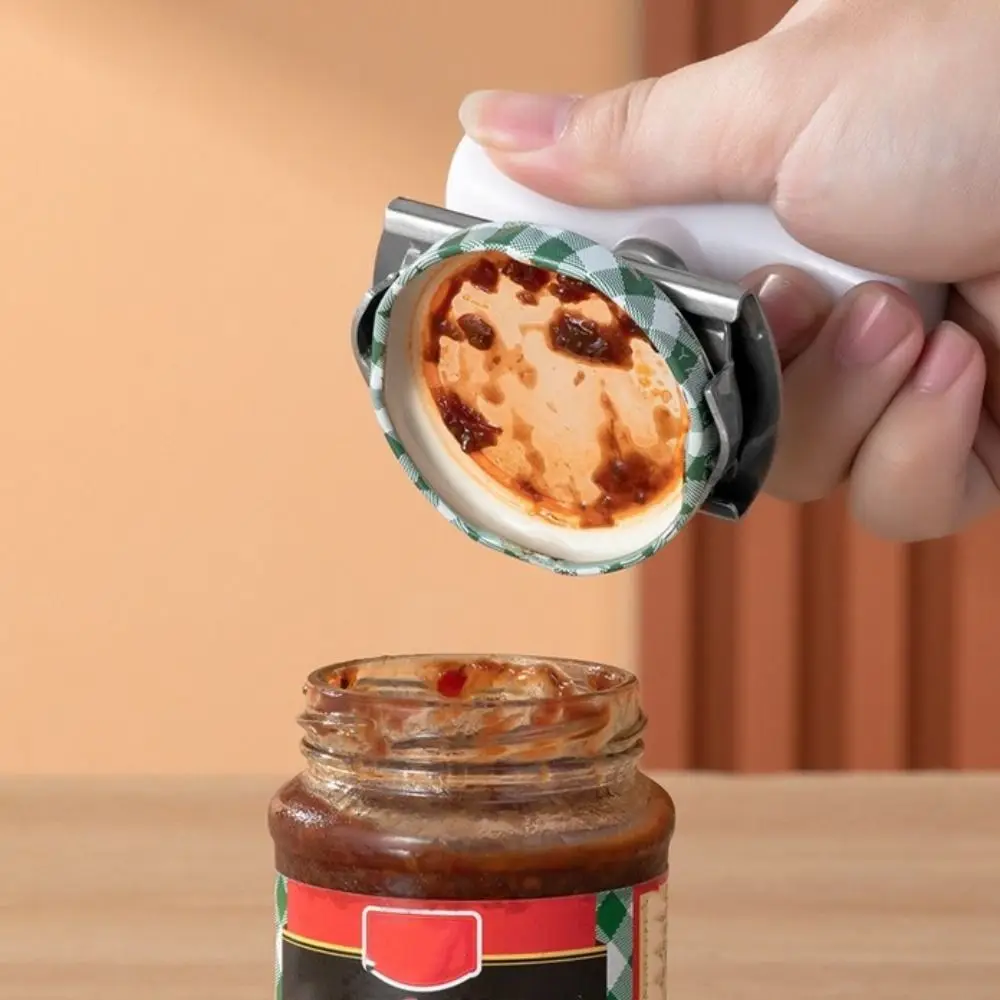 

Portable Stainless Steel Manual Can Opener Adjustable Multi-function Bottle Lid Opener Non-Slip Labor-saving Jar Opener Home