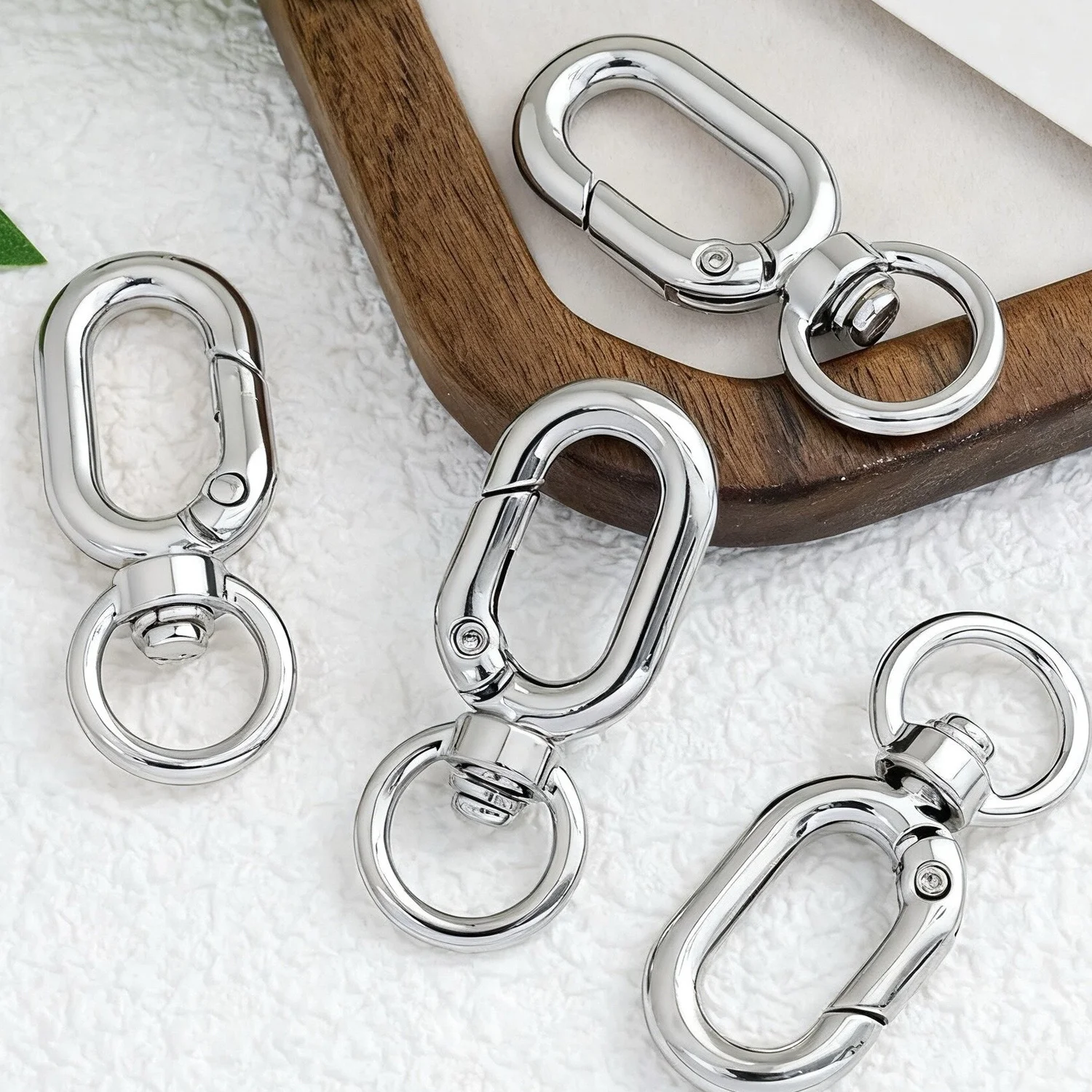 10pcs Metal Swivel Buckle Keychain Clips Keyring Holder Organizer Car Key Finder Hook Keys Clip for Bag Purse