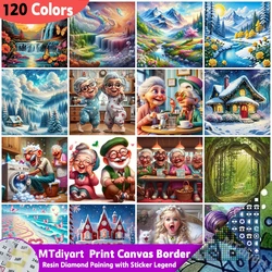 120 Colors Grandma New Arrivals Diamond Painting Print Canvas Border Sticker Legend Portrait Art Hobby Mosaic Landscape Decor