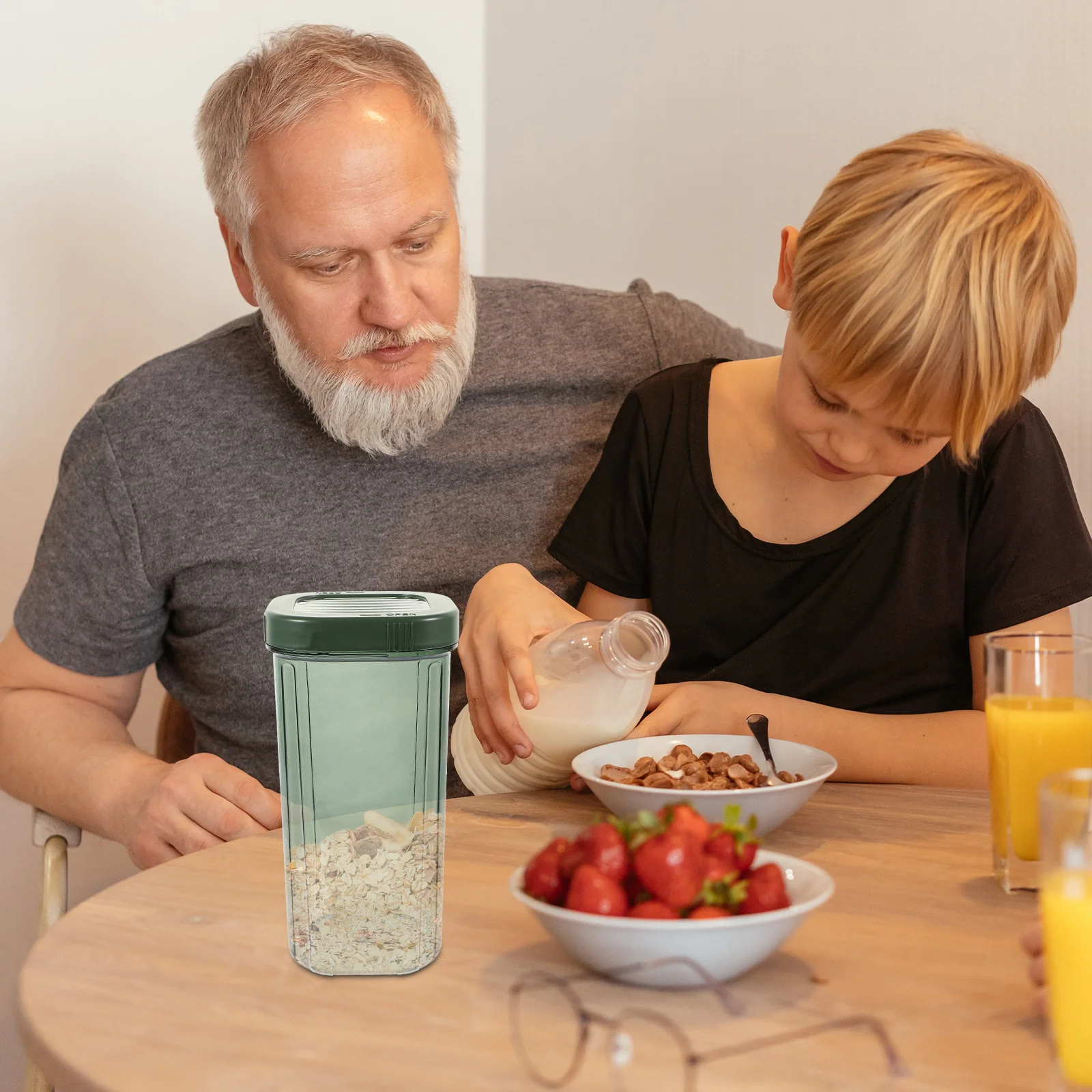 

Clear Airtight Storage Jars with Lids Reusable Plastic Containers for Kitchen Organizing Dry Food Spice Tea Coffee Beans