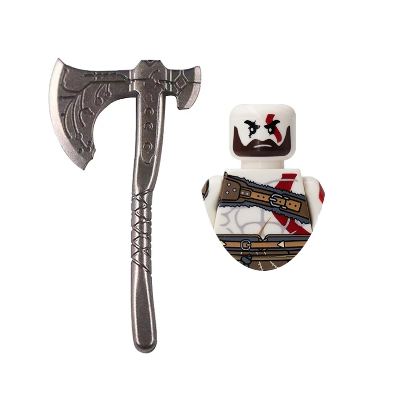 Dios de la guerra Kratos ladrillos para juguetes Señor del anillo regalos Mini figuras de acción niños bloques de construcción para regalos de fiesta