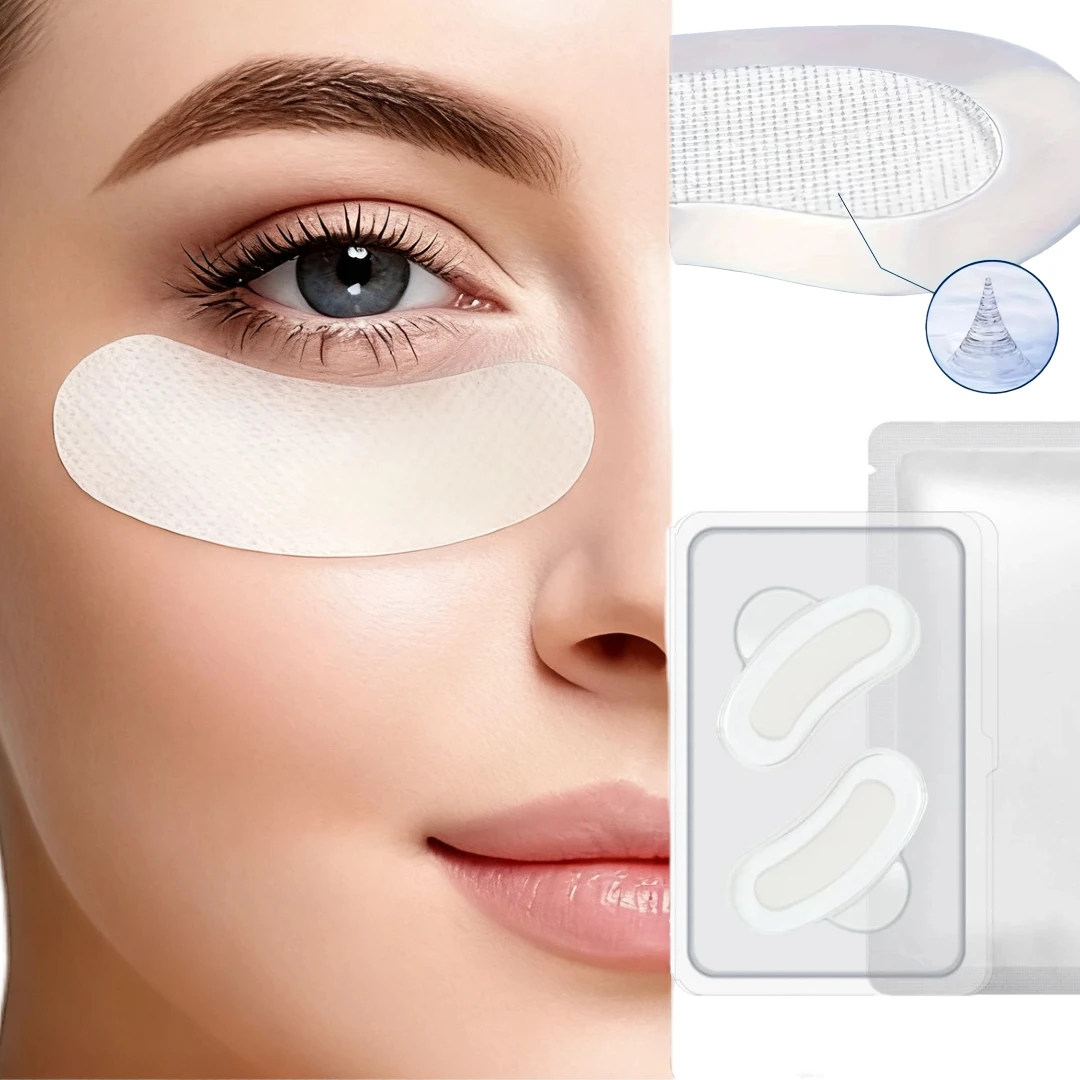 6 pezzi/3 paia di cerotti per micro-ago all'acido ialuronico, cerotti per il viso con dermoabrasione - Lunghezza ago 0,3 mm