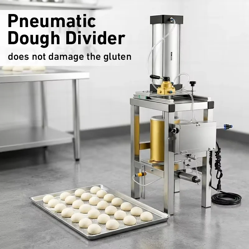 Pneumatic small baking equipment with small footprint and stable operation, baking machine, hamburger dough divider