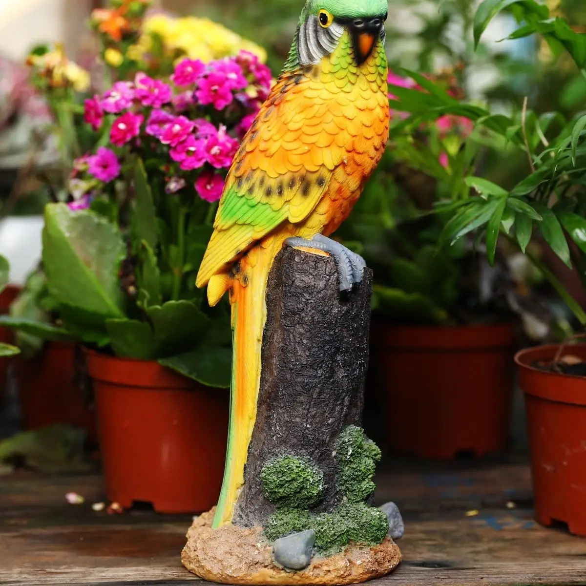 Creative Simulation Parrot Resin Statue Accessories Home Bookcase Figurines Crafts Landscape Balcony Garden Sculpture Decoration