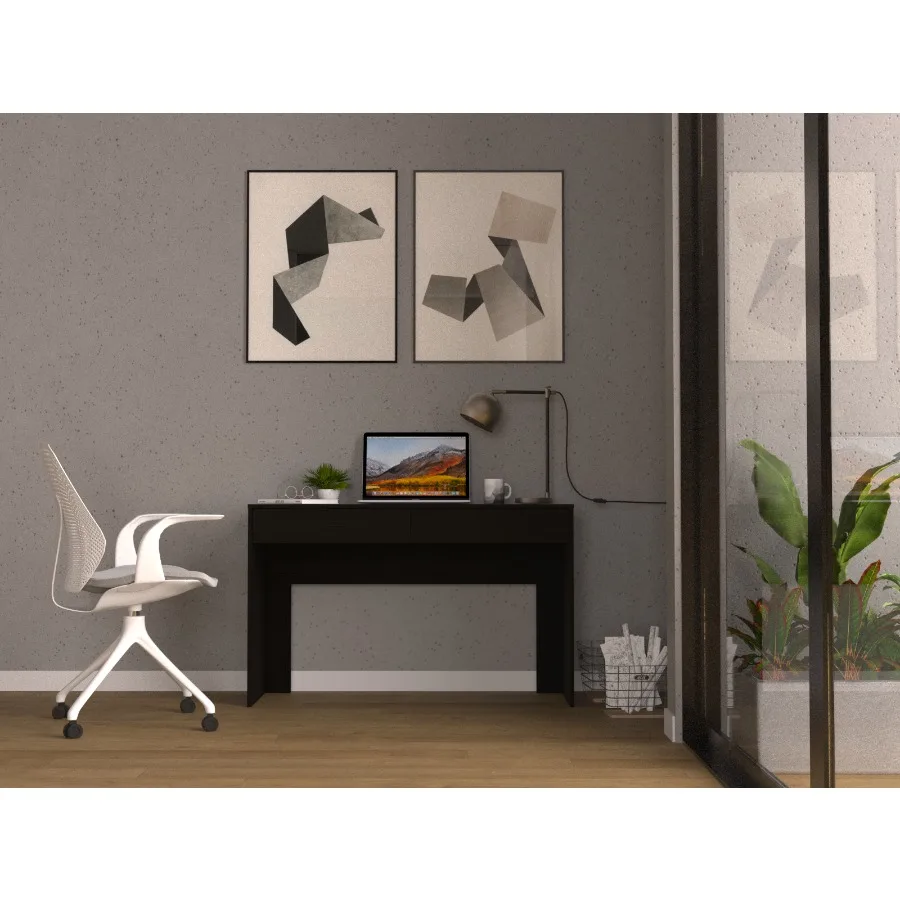 

DEPOT ESHOP Acanto 2 Drawer Writing Computer Desk Black