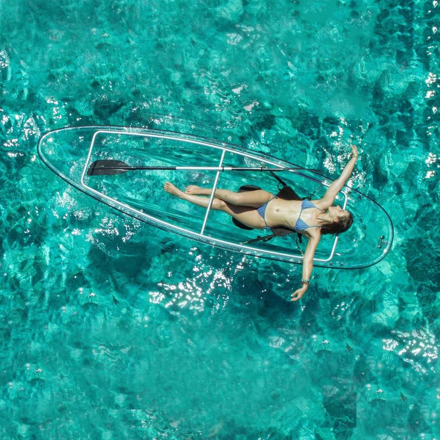 Thermoforming Polycarbonate Boat 2 Seats Transparent Canoe PC Transparent Kayak Plastic Vacuum Forming