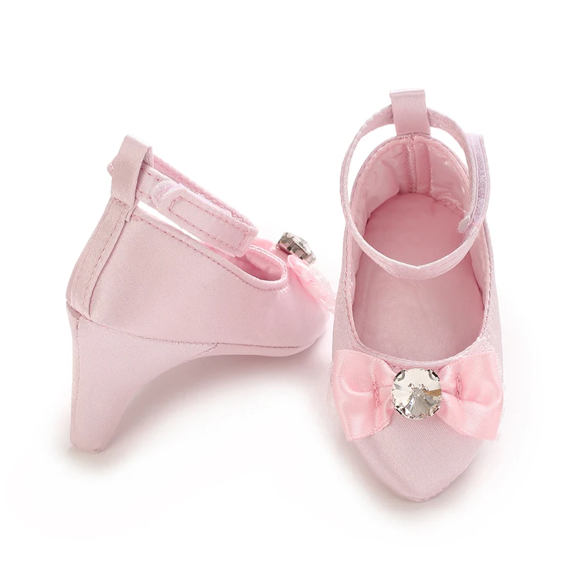 0-12 Monate Baby Mädchen Prinzessinnen-Schuhe mit Diamantschleife, Weiche Sohle, Erste Schritte Schuhe für Kleinkinder – Detail 25