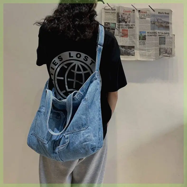 

Thiened Canvas Crossbody Bag for Women College Students Class Lazy Sle Handbag oulder Bag with Zipper Summer New Arrival