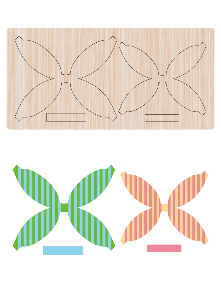 SIZZIXDIES 1piece 10 inch 2-layer bow tie with wooden cutting dies suitable for most machines