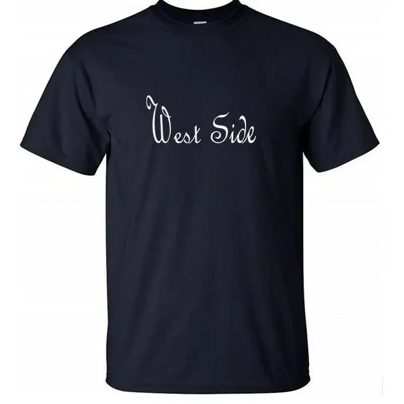 West Side Script T Shirt City Rep Westside Swag Coast Ca Navy Blue