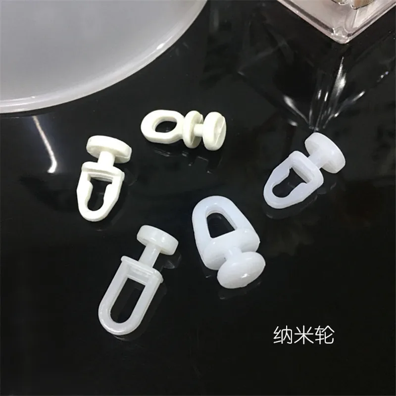 30pcs White Plastic Rail Curtain Conveyor Hook Rollers Home Curtains Hanger HHooks Accessories Drapery Tieback Hooks