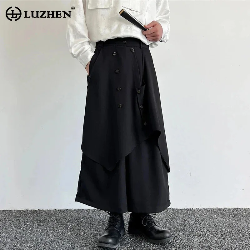 

LUZHEN 2024 Fashion New Patchwork Design Original Baggy Casual Nine Points Pants Men High Street Trendy Elegant Trousers LZ4331