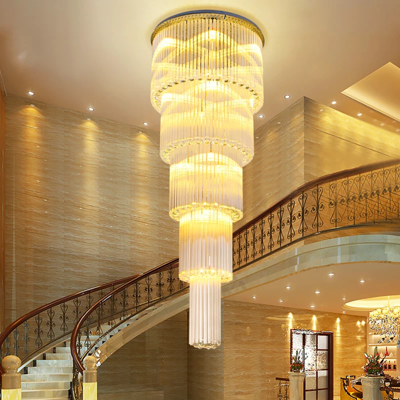 Crystal Chandeliers Ceiling Luxury Modern Creative Charming Design Customized Banquet Lobby Hotel Chandelier Pendant Lamp