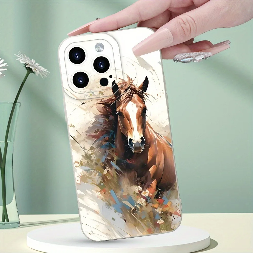 Funda de teléfono creativa Simple y hermosa caballo para Xiaomi Poco F7 fundas Poco F6 X6 M6 X5 X7 Pro Mi 11 Lite 14 15T 14T 13T 12T