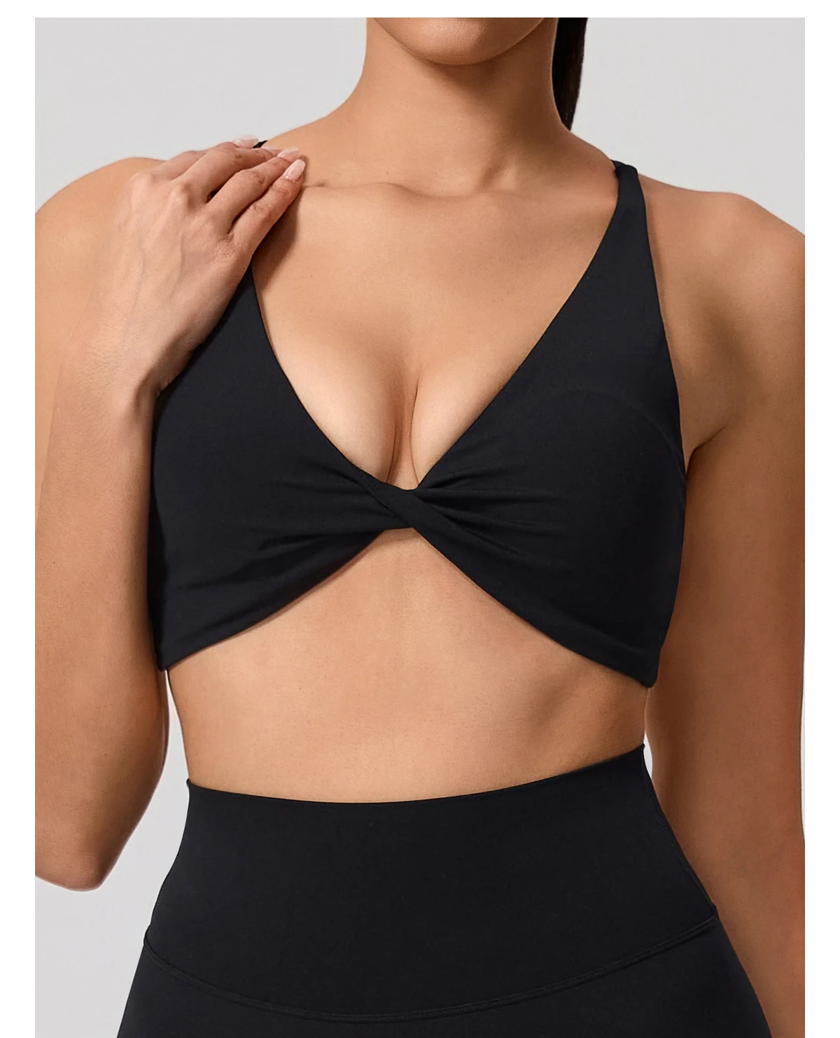 Hearuisavy Sexy Sport-BH für Damen mit Rückenkreuzdesign, Atmungsaktives Yoga-Top, Fitness-Unterwäsche, Workout-Oberteil für Frauen – Detail 32
