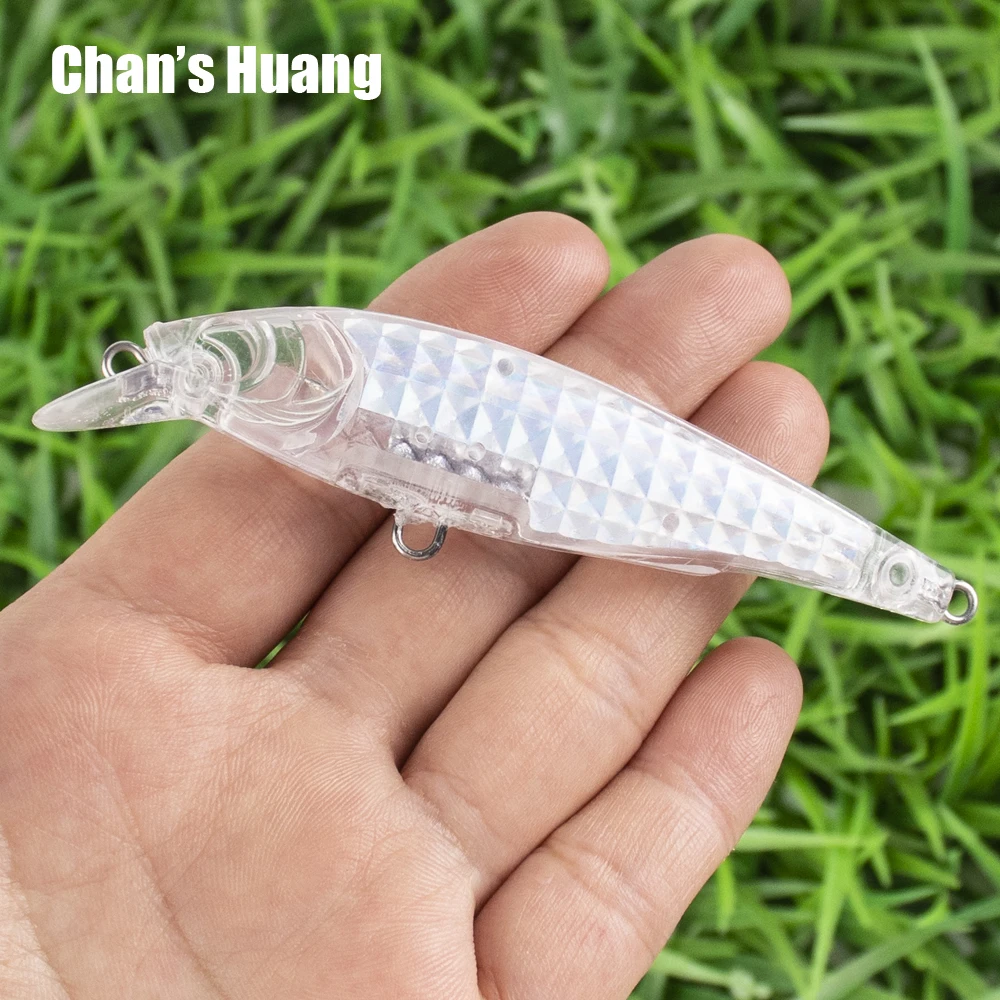 

Набор для самостоятельной сборки рыболовных приманок Chan's Huang, 50 шт., 3,54 дюйма, 7,8 г, плавающие воблеры-минноу, неокрашенные заготовки для приманок-минноу для ловли баса и окуня