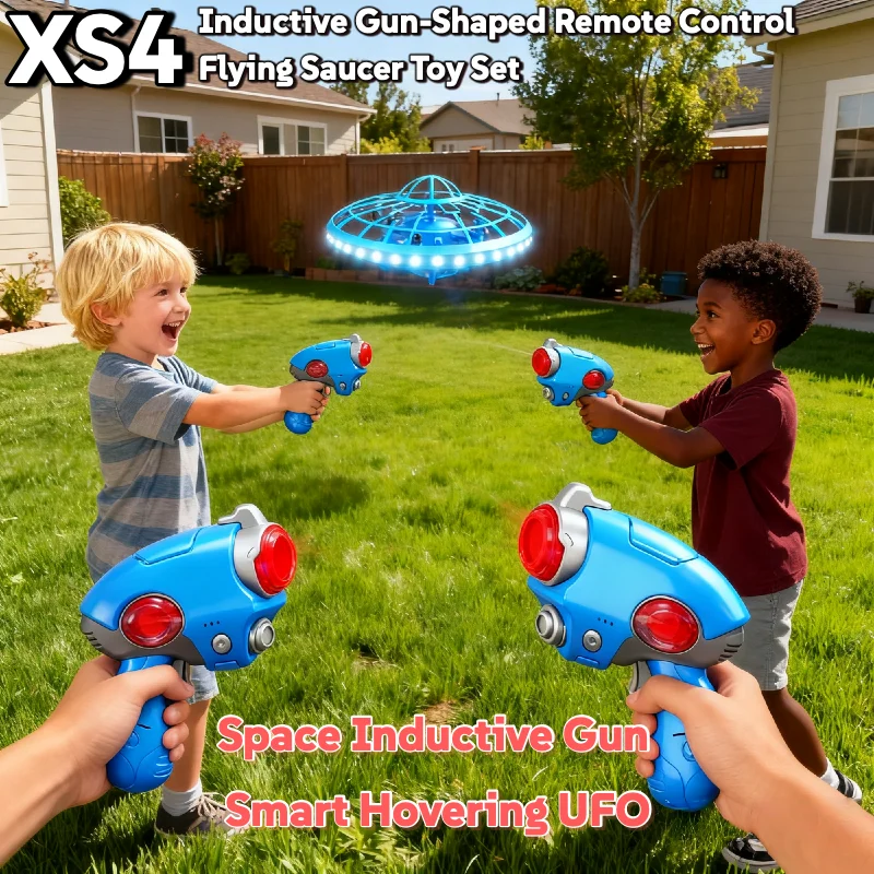 

Parent-Child Interactive XS4 Glowing Infrared Obstacle-Avoidance RC Drone with Shooting Sensor Gun Smart Hover Toy Birthday Gift