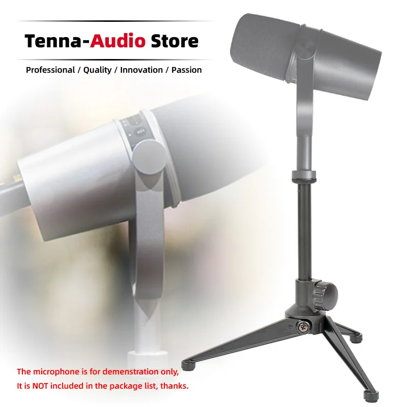 Desktop Mic Boom Mount Desk Table Mike Bracket Holder Tripod Microphone Tabletop Stand Compatible With Shure MV 7 MV7 Support