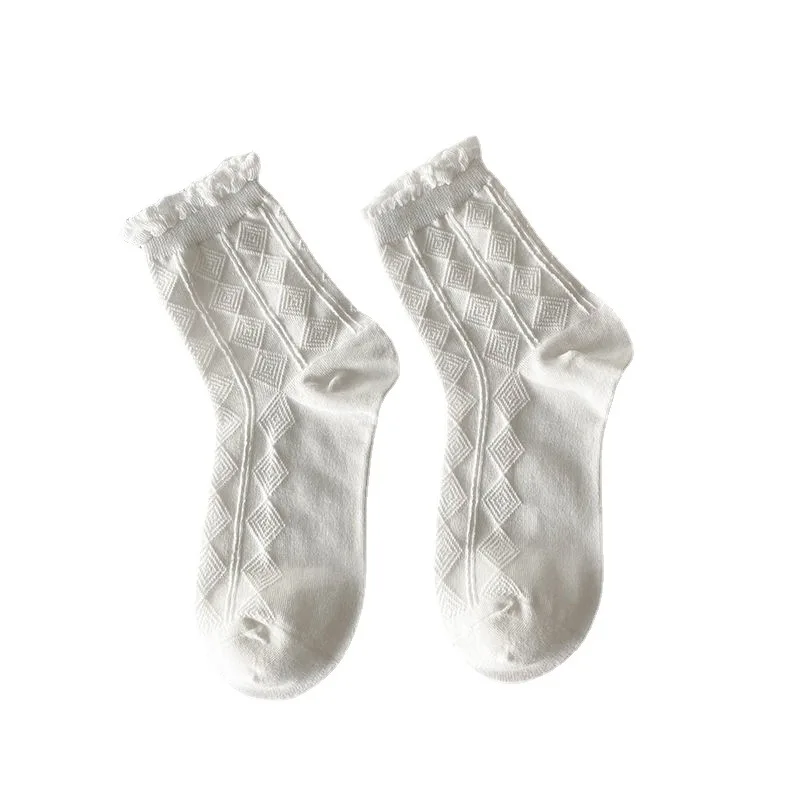 1/6 أزواج من الجوارب غير الرسمية المريحة متوسطة الطول لربيع وخريف، جوارب طويلة كرتونية لطيفة جديدة، جوارب نسائية عصرية متعددة الاستخدامات