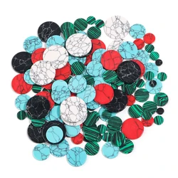 6-22mm Natural Stone Cabochon Flat Round Turquoise Spacer Cabochons For Ring Necklace Making DIY Handmade Jewelry Accessories