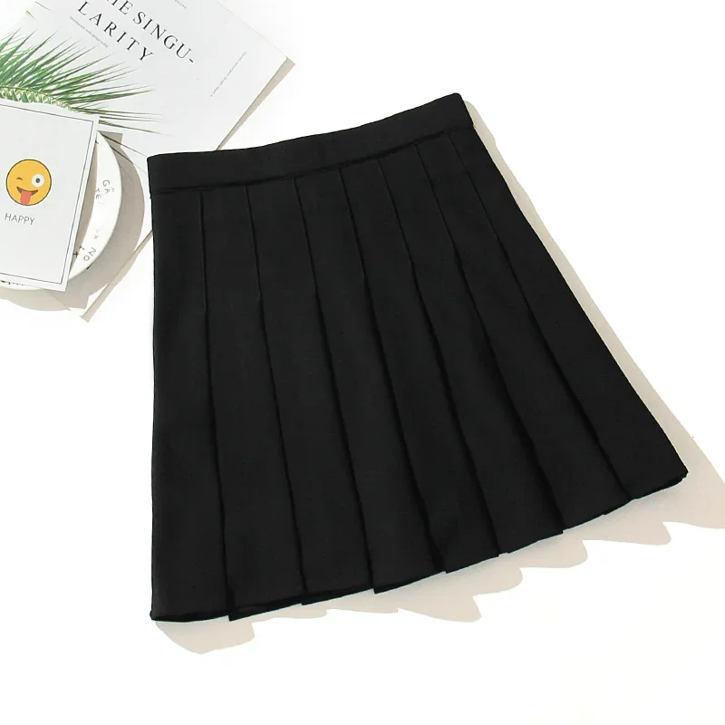 High Waist Pleated Kawaii Harajuku Skirts Women Girls Lolita A-line Sailor Preppy School Uniform Faldas Mujer Moda 2023