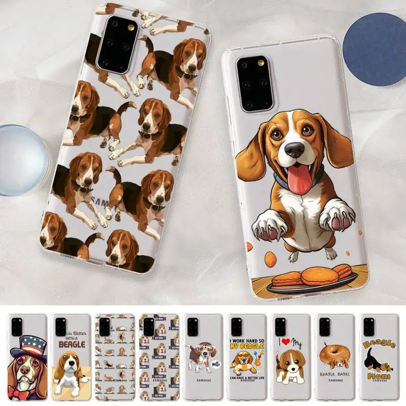 Beagle Dog Phone Case For Samsung S 20 21 22 23 for Redmi Note7 8 9 10 for Huawei P20 30 40 Clear Case