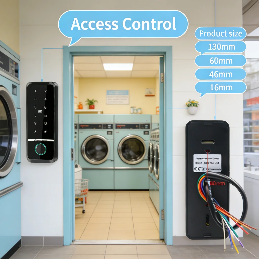 125Khz 13.56Mhz 12V support Tuya app Wifi Electric Fingerprint Lock Opener Access Control Keyboard Waterproof ID IC Card Keypad