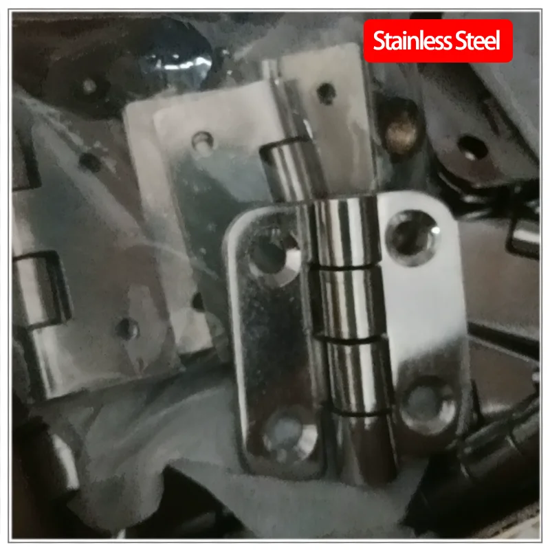 5pcs Stainless Steel Butterfly Shaped Hinge Waist Hole Cabinet Door Accessories for Industrial Automation Equipment Network Box