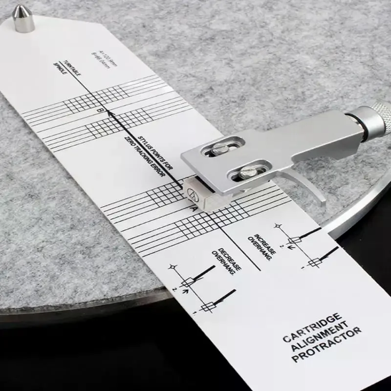 LP Vinyl Protractor Tool for Turntable Stylus Perfect Angle and Alignment Calibration