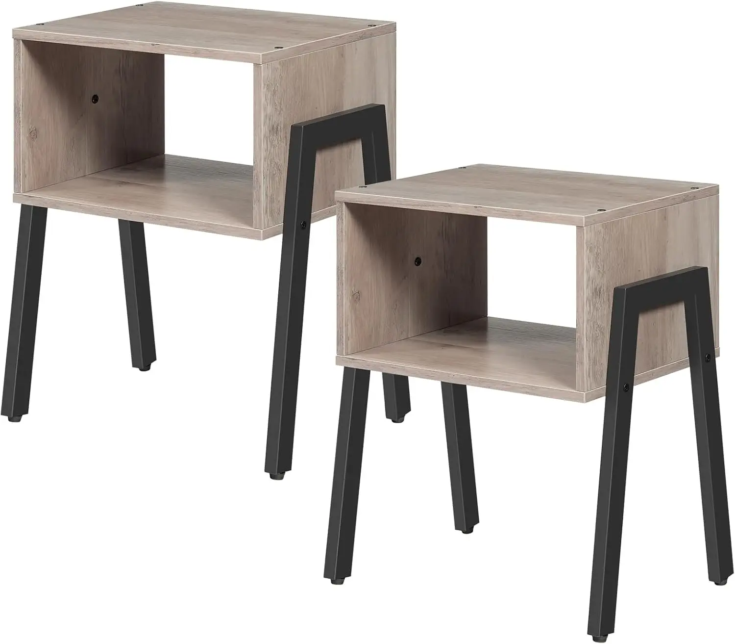 

Small Nightstands Set Of 2, Stackable End Tables, Side Tables, Bedside Tables With Open Storage Shelf, For Small Spaces,